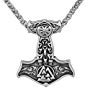 thors hammer with norse compass and ravens and valknut